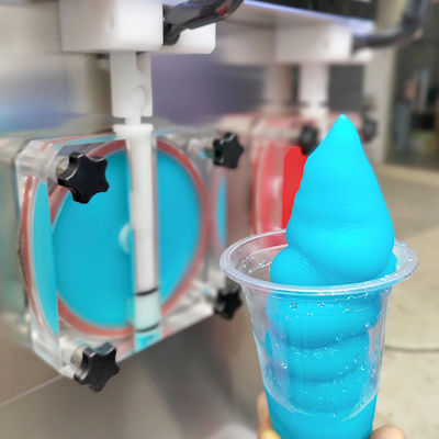 acheter 2 saveurs nouvelle machine à glaçons avec lumière LED cocktails surgelés margarita granita smoothies machine à glaçons fabrication en ligne
