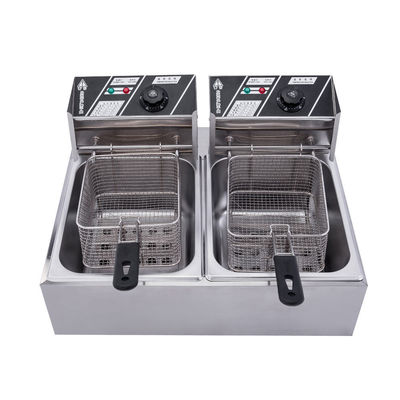 acheter Restaurants commerciaux à gaz friteuses électriques friteuses à double réservoir frites de pommes de terre friteuses de poulet fabrication en ligne