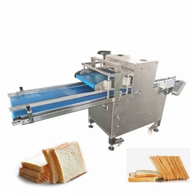 acheter Machine de coupe de pain en tranches pour la fabrication de pain grillé 1.2kw 304 en acier inoxydable fabrication en ligne
