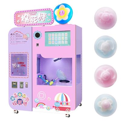 Machine automatique de fabrication du coton pour les bonbons Commercial Food Cotton Candy Vending Machine