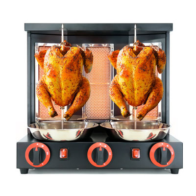 Les brûleurs de propane machine à girouette broiler kebab donneur Shawarma automatique rotisserie verticale BBQ grill