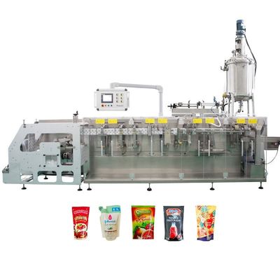 La machine d'emballage horizontale entièrement automatique remplissant la ligne de production de jus de fruits