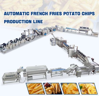 200 kg ligne de production de frites glacées automatiques entièrement automatiques 304 en acier inoxydable de qualité alimentaire
