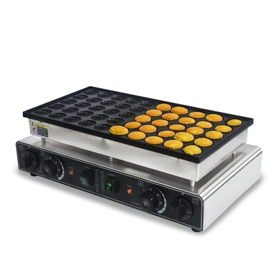 50 PCS Commercial Poffertjes Maker Pancakes électriques Maker NonStick Coating Corps en acier inoxydable Snack Machine pour le snack bar